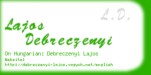 lajos debreczenyi business card